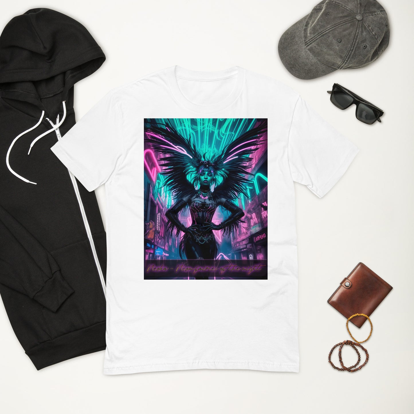 Short Sleeve T-shirt, Collection - Neoka-Neon fairies of the night, Design - ANDRBEL STUDIO