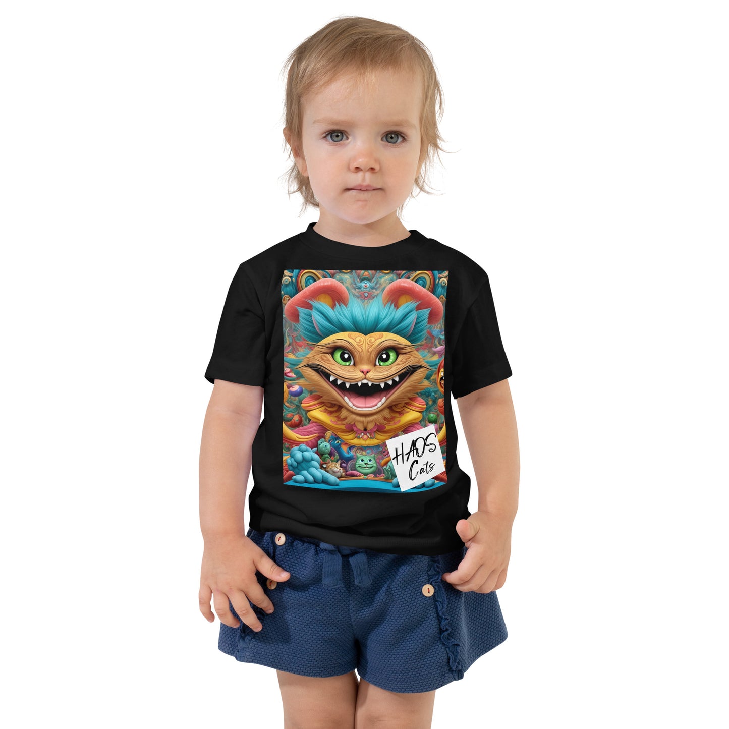 Maglietta a maniche corte per bambini. Collezione - HAOS Cats, Design - ANDRBEL STUDIO