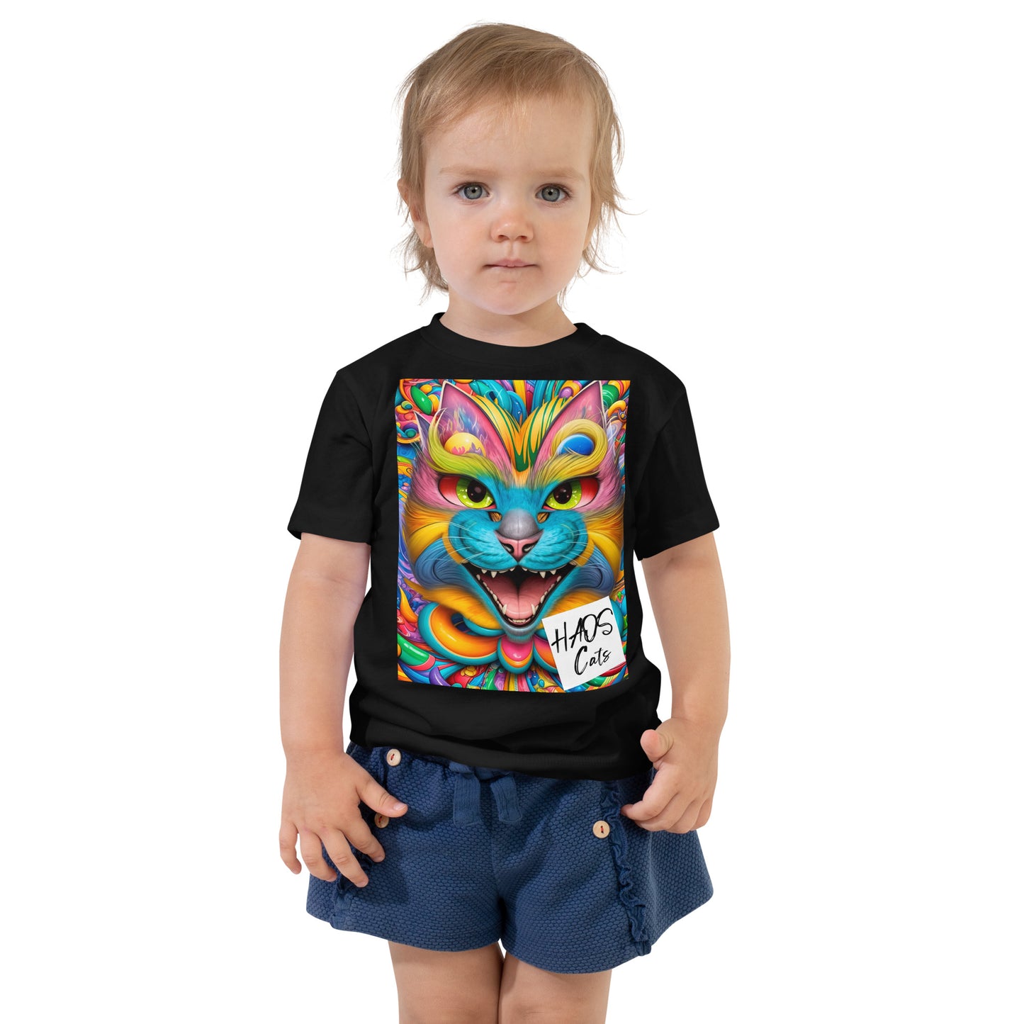 Maglietta a maniche corte per bambini. Collezione - HAOS Cats, Design - ANDRBEL STUDIO