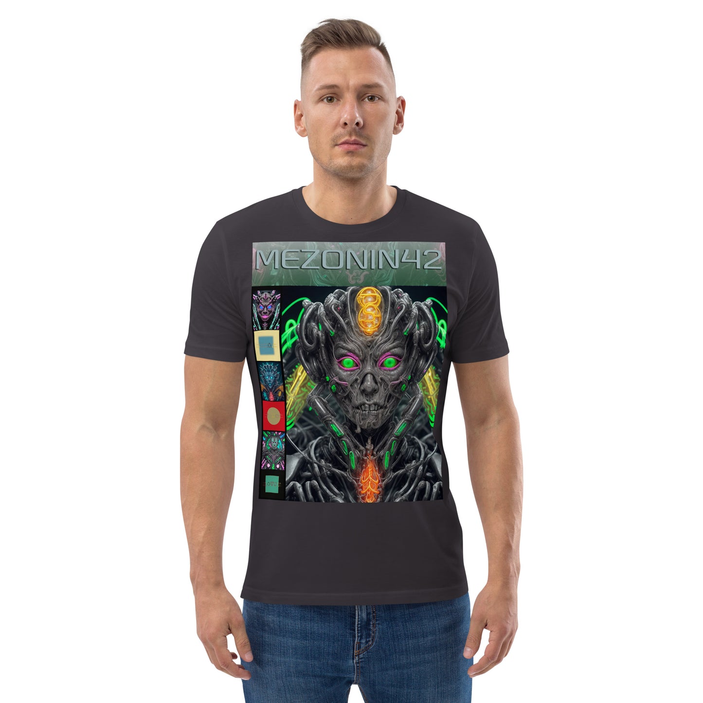 T-shirt unisex in cotone biologico. Collezione - MEZONIN 42, Design - ANDRBEL STUDIO