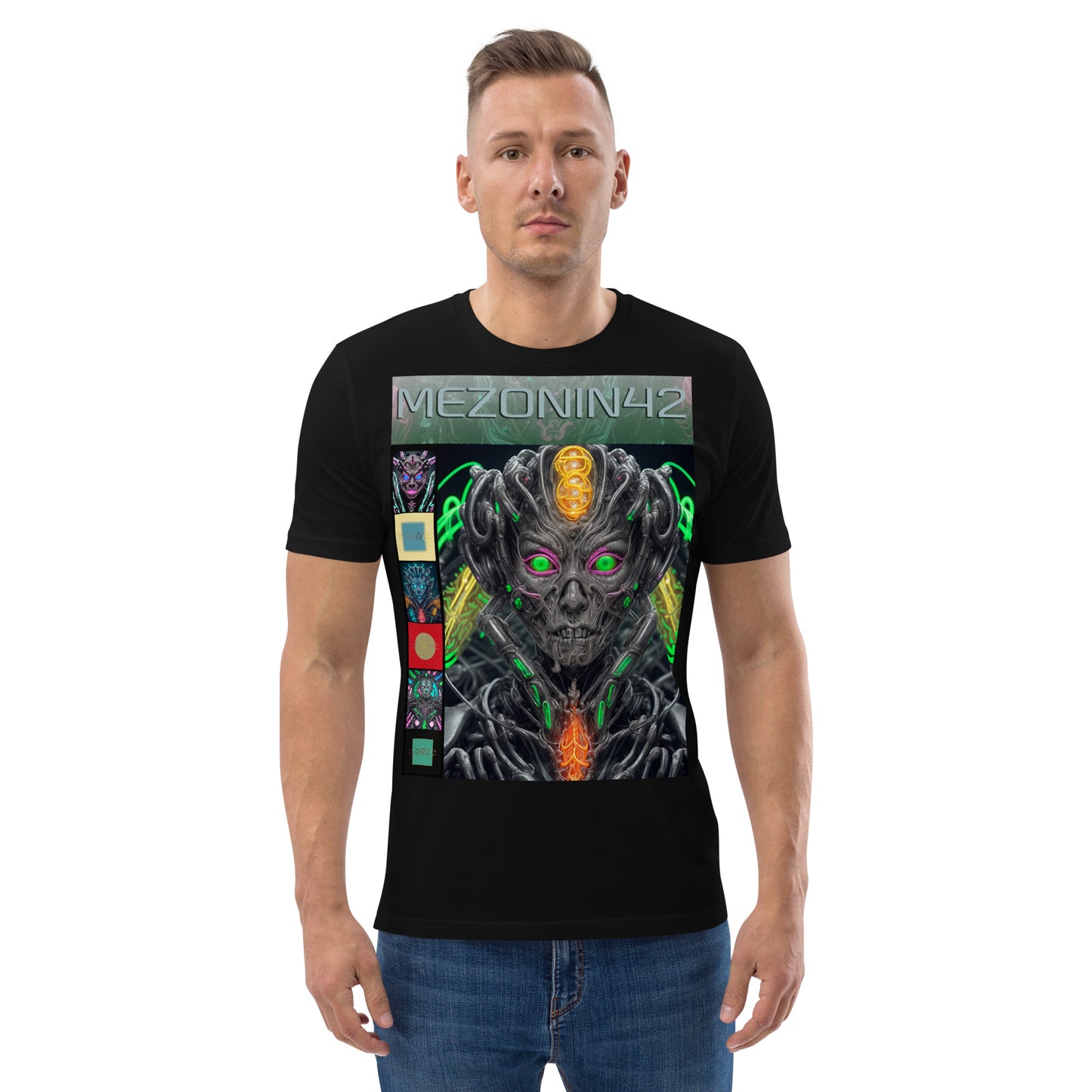 T-shirt unisex in cotone biologico. Collezione - MEZONIN 42, Design - ANDRBEL STUDIO