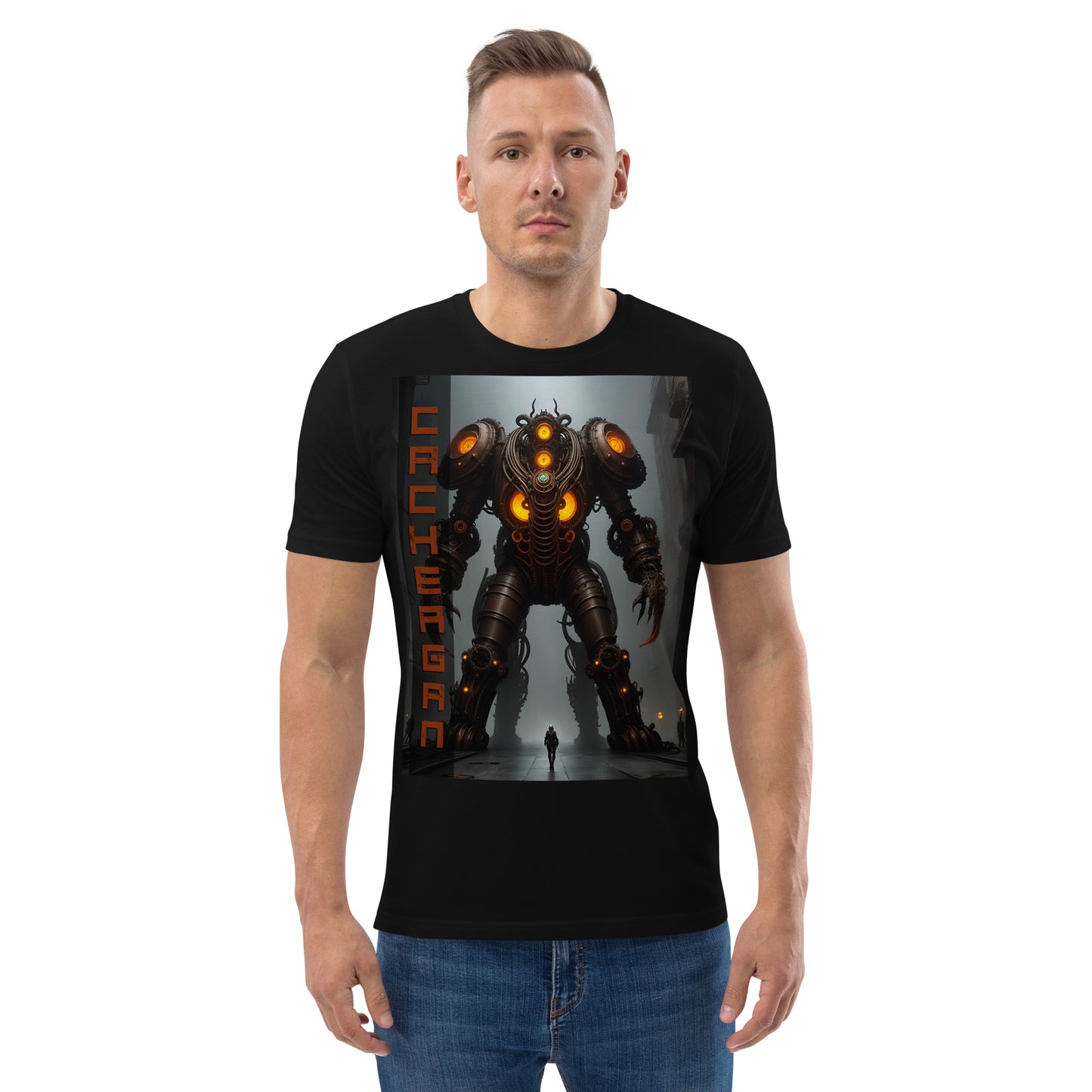 T-shirt unisex in cotone biologico. Collezione - Cachergan, Design - ANDRBEL STUDIO