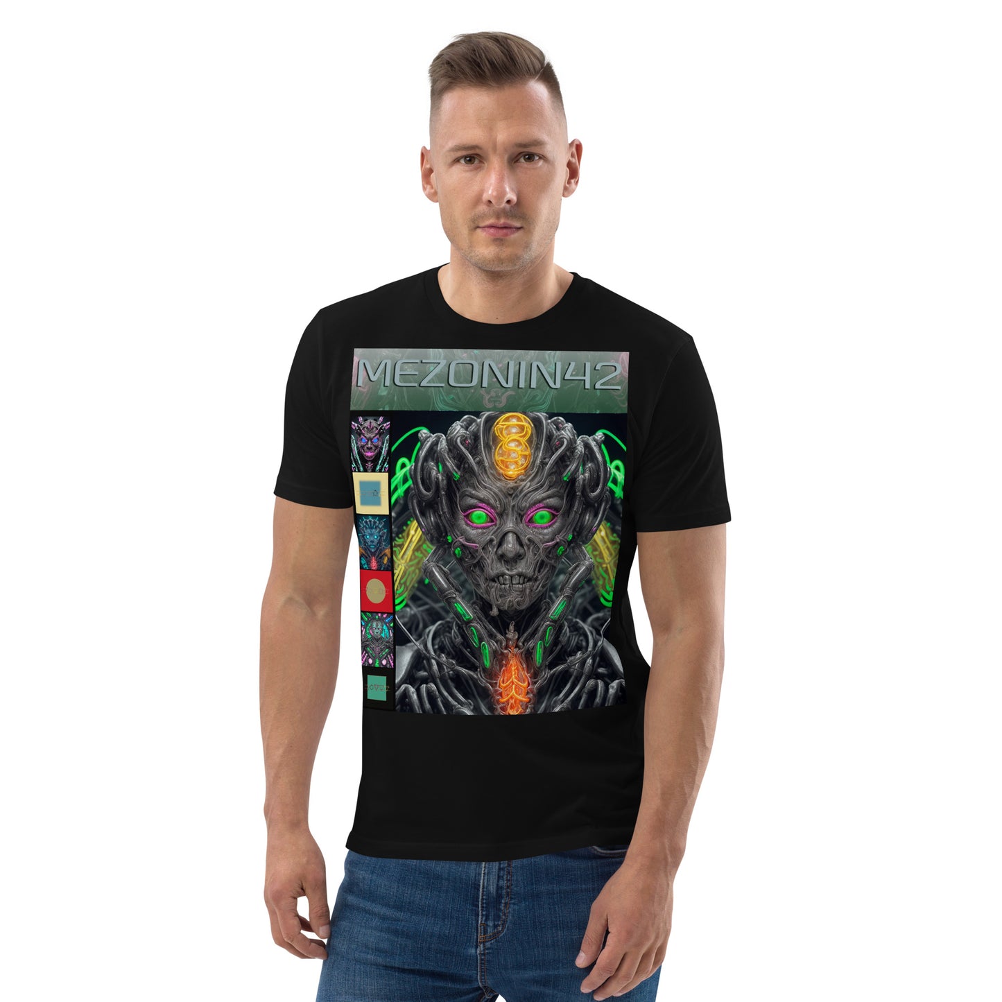 T-shirt unisex in cotone biologico. Collezione - MEZONIN 42, Design - ANDRBEL STUDIO