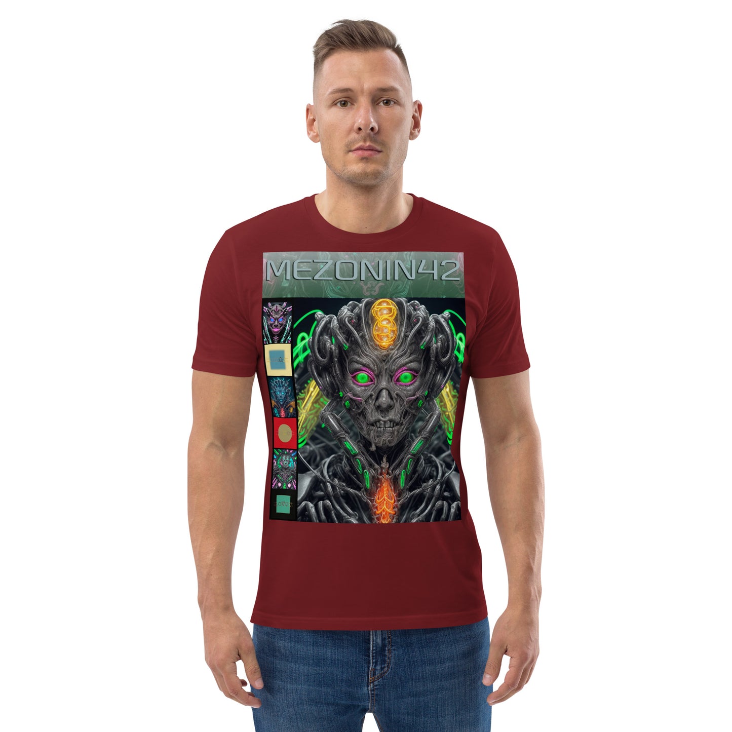 T-shirt unisex in cotone biologico. Collezione - MEZONIN 42, Design - ANDRBEL STUDIO