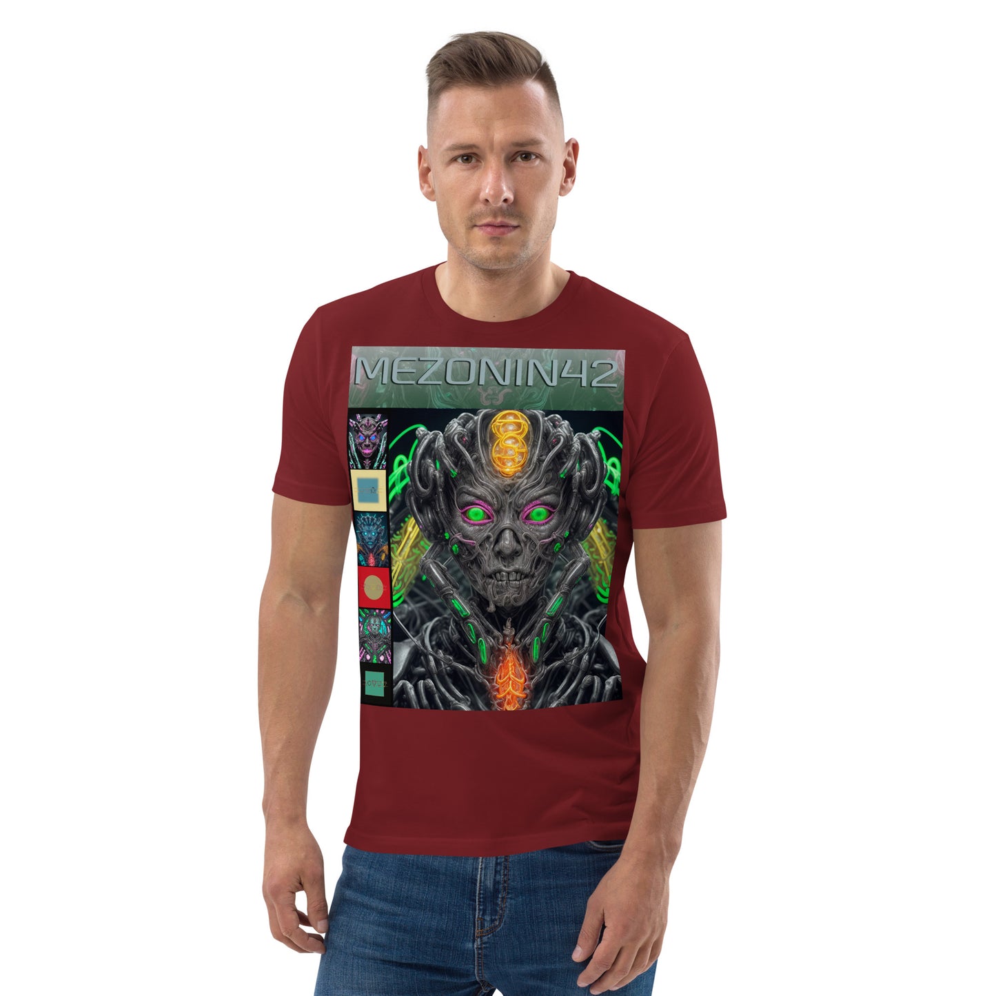 T-shirt unisex in cotone biologico. Collezione - MEZONIN 42, Design - ANDRBEL STUDIO
