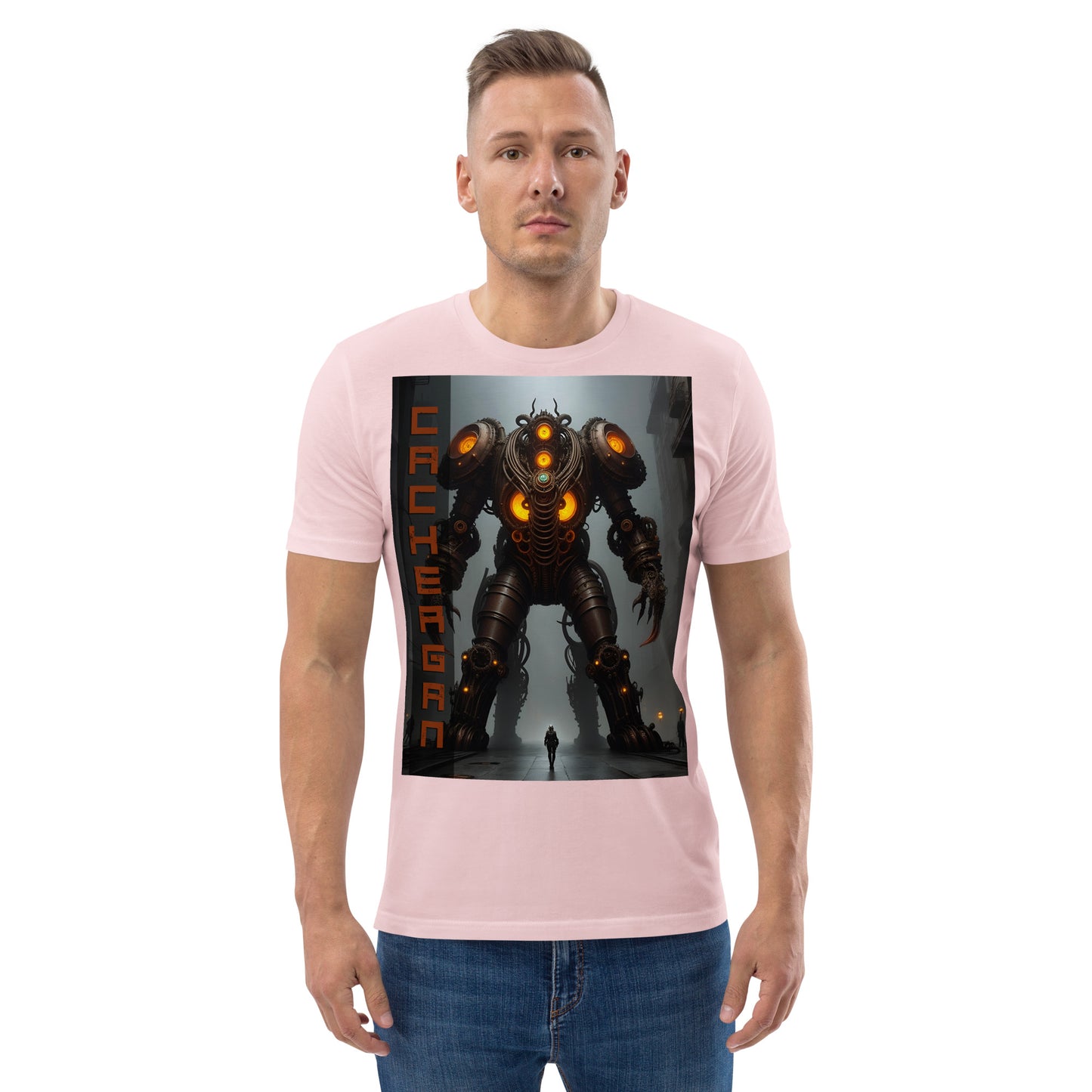 T-shirt unisex in cotone biologico. Collezione - Cachergan, Design - ANDRBEL STUDIO
