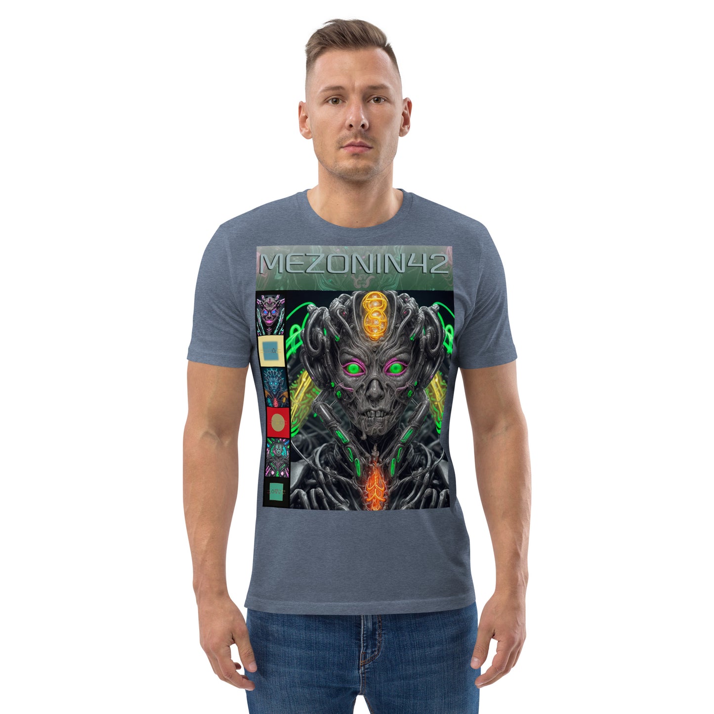 T-shirt unisex in cotone biologico. Collezione - MEZONIN 42, Design - ANDRBEL STUDIO