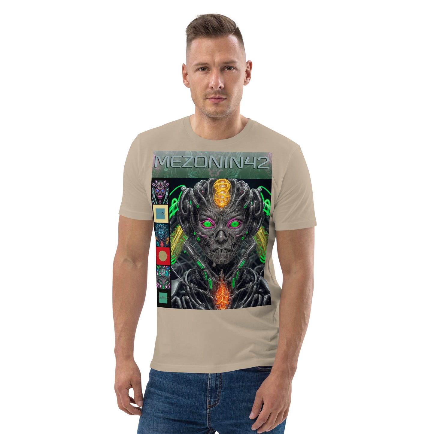 T-shirt unisex in cotone biologico. Collezione - MEZONIN 42, Design - ANDRBEL STUDIO
