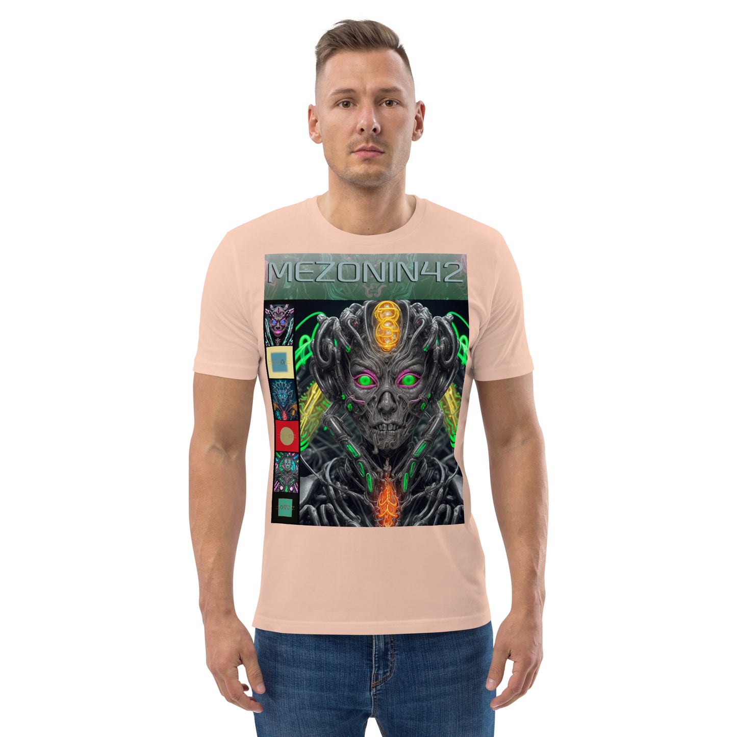 T-shirt unisex in cotone biologico. Collezione - MEZONIN 42, Design - ANDRBEL STUDIO