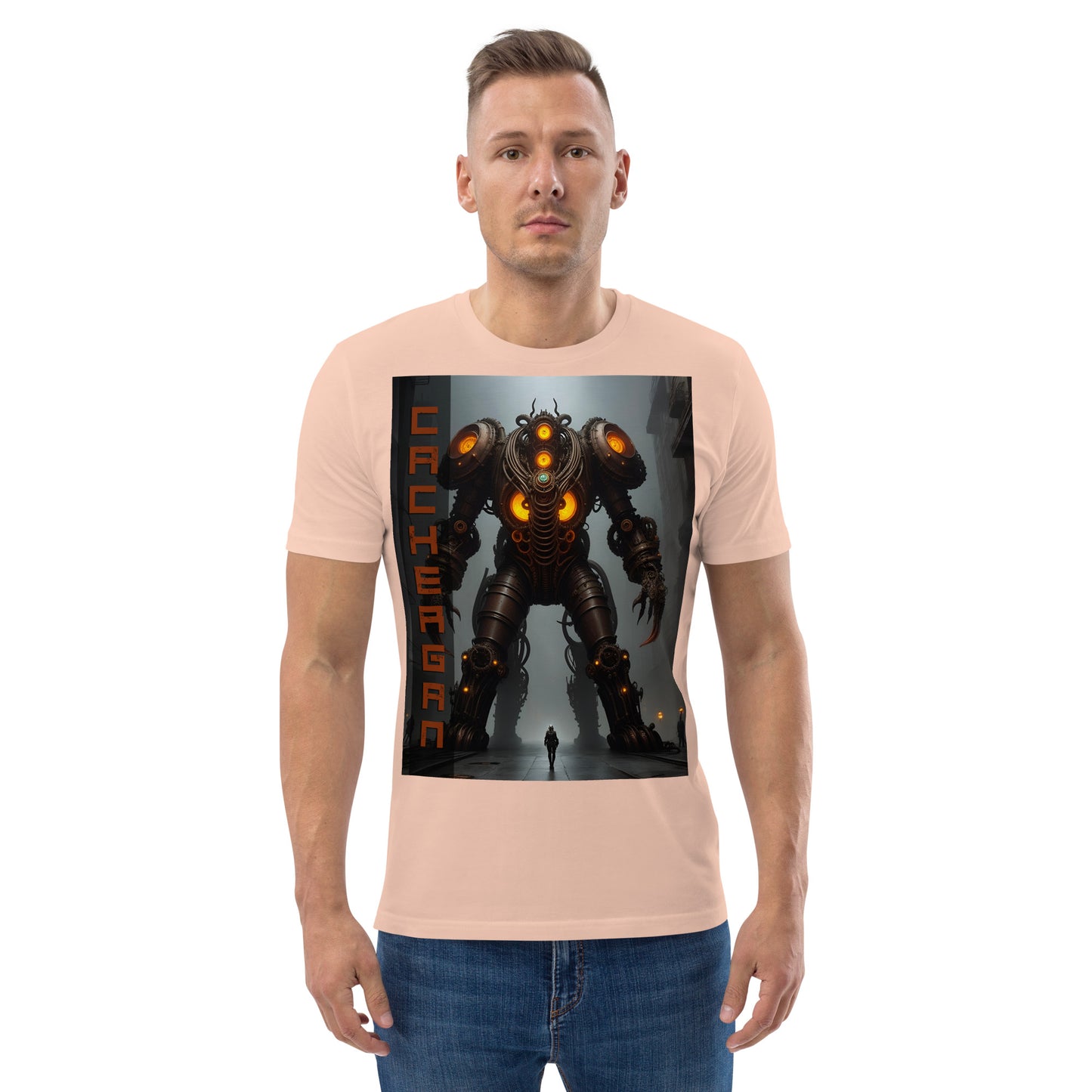 T-shirt unisex in cotone biologico. Collezione - Cachergan, Design - ANDRBEL STUDIO