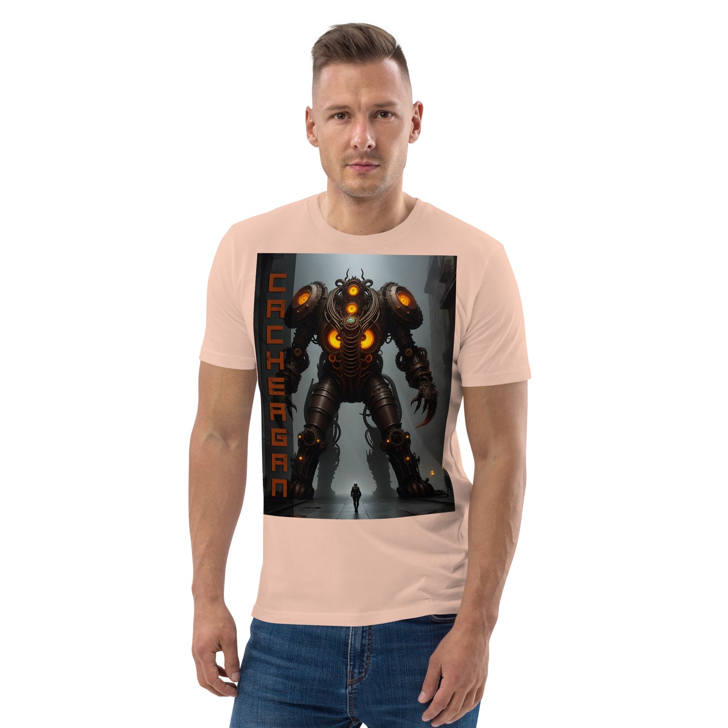 T-shirt unisex in cotone biologico. Collezione - Cachergan, Design - ANDRBEL STUDIO