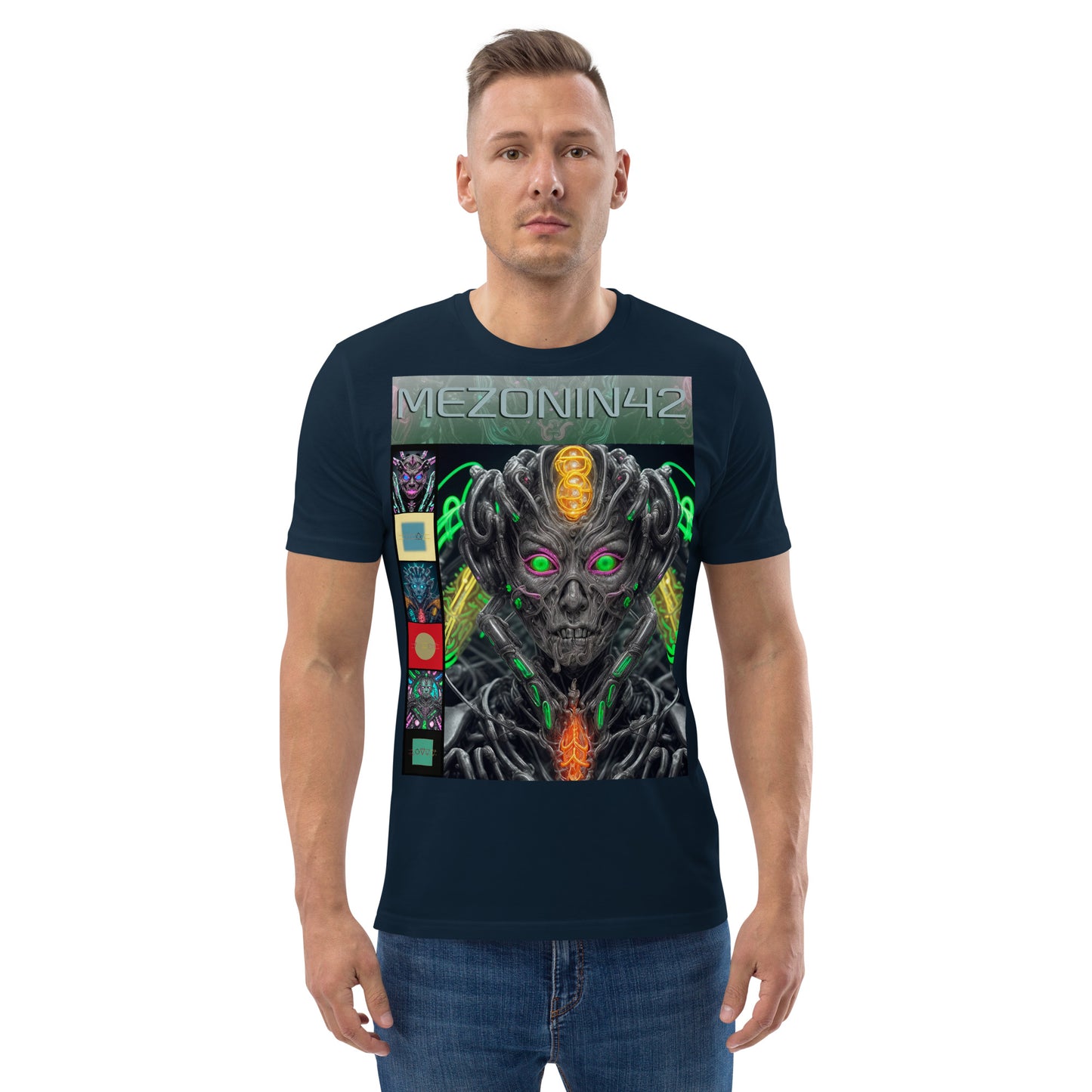 T-shirt unisex in cotone biologico. Collezione - MEZONIN 42, Design - ANDRBEL STUDIO
