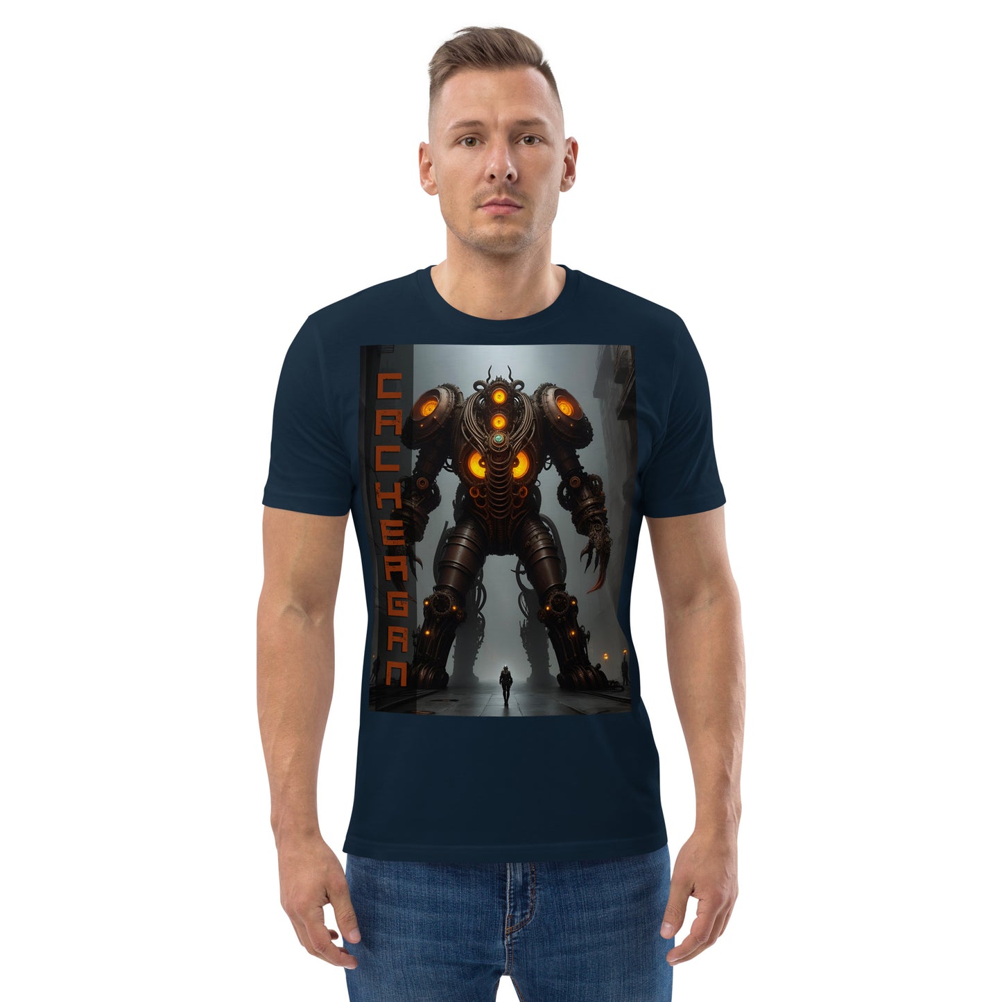 T-shirt unisex in cotone biologico. Collezione - Cachergan, Design - ANDRBEL STUDIO