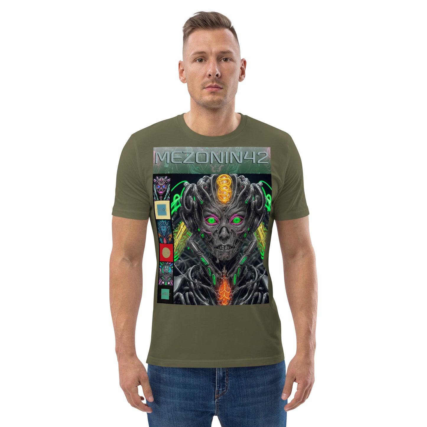 T-shirt unisex in cotone biologico. Collezione - MEZONIN 42, Design - ANDRBEL STUDIO
