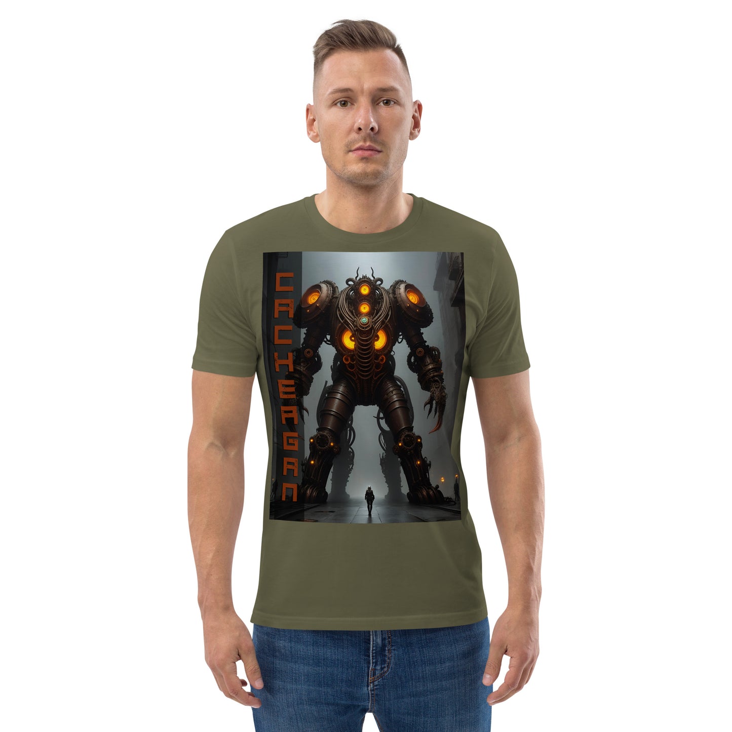 T-shirt unisex in cotone biologico. Collezione - Cachergan, Design - ANDRBEL STUDIO