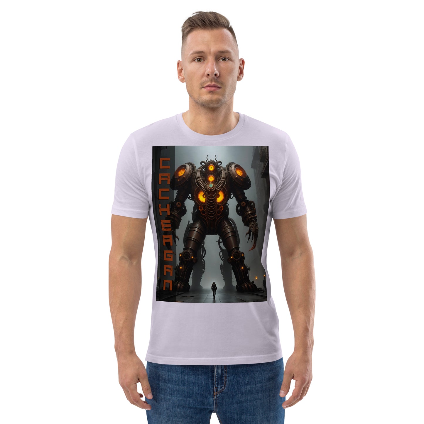 T-shirt unisex in cotone biologico. Collezione - Cachergan, Design - ANDRBEL STUDIO