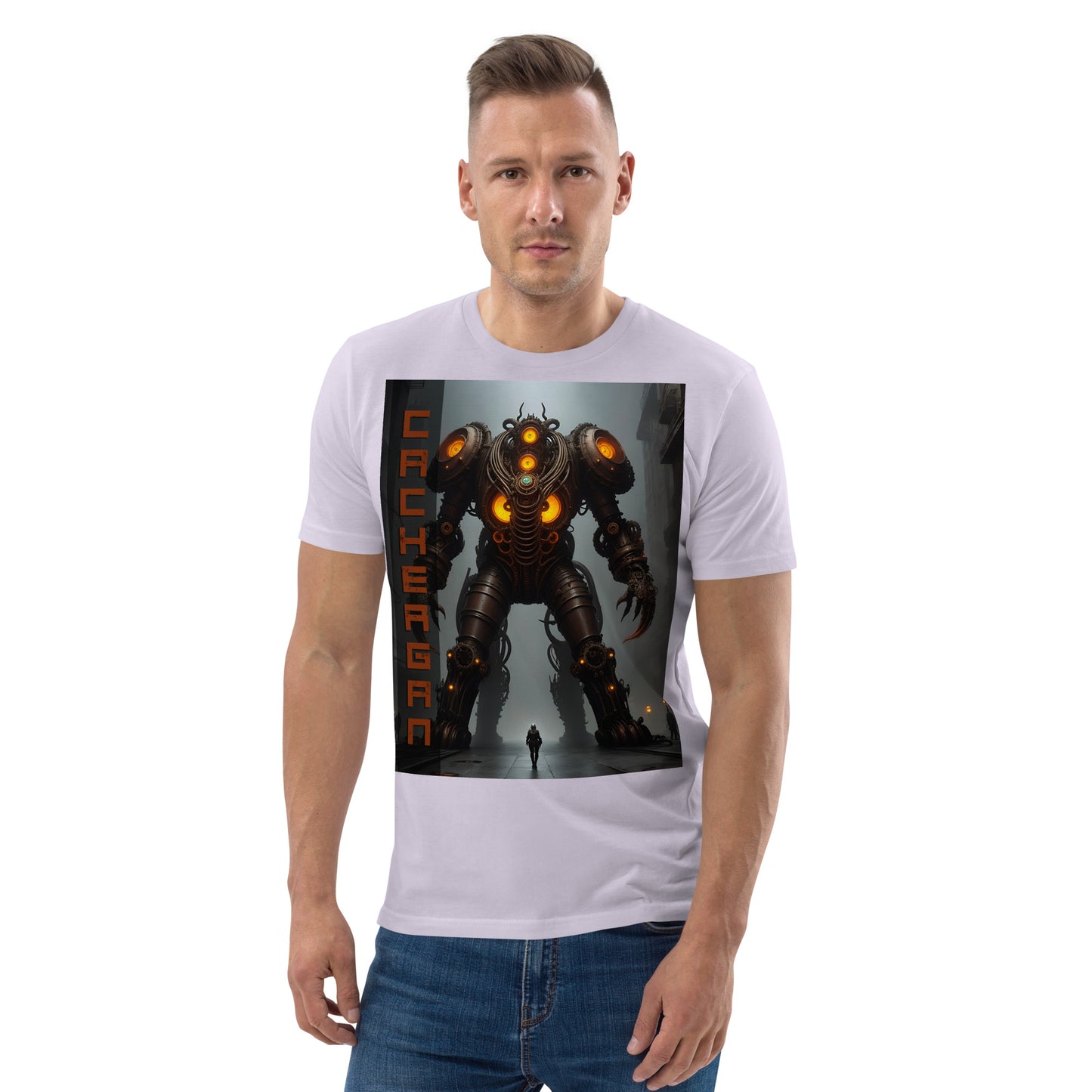 T-shirt unisex in cotone biologico. Collezione - Cachergan, Design - ANDRBEL STUDIO