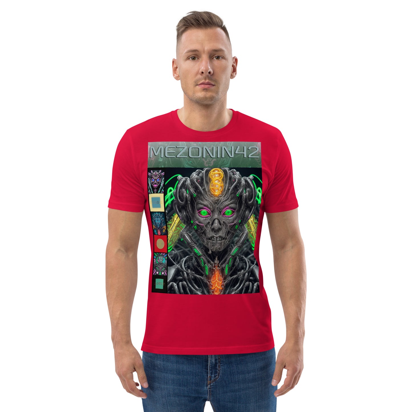 T-shirt unisex in cotone biologico. Collezione - MEZONIN 42, Design - ANDRBEL STUDIO