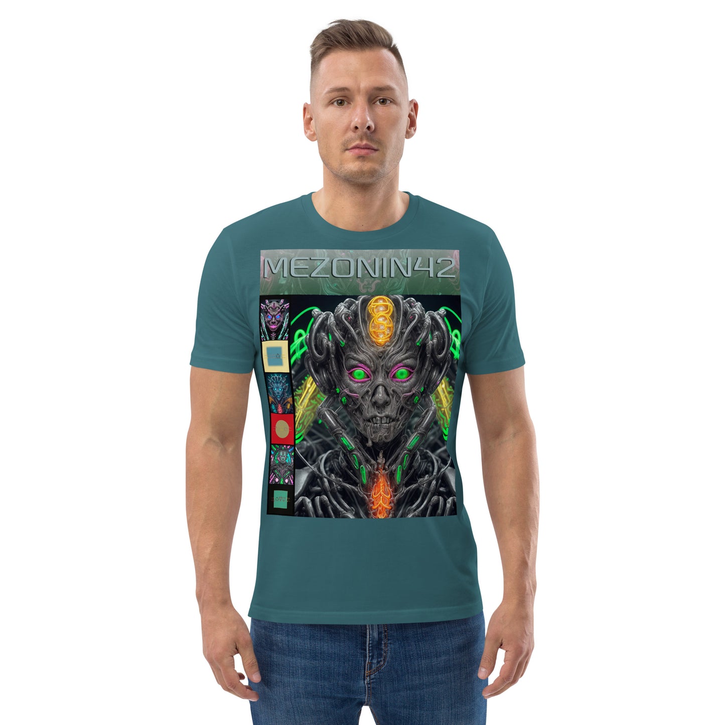 T-shirt unisex in cotone biologico. Collezione - MEZONIN 42, Design - ANDRBEL STUDIO