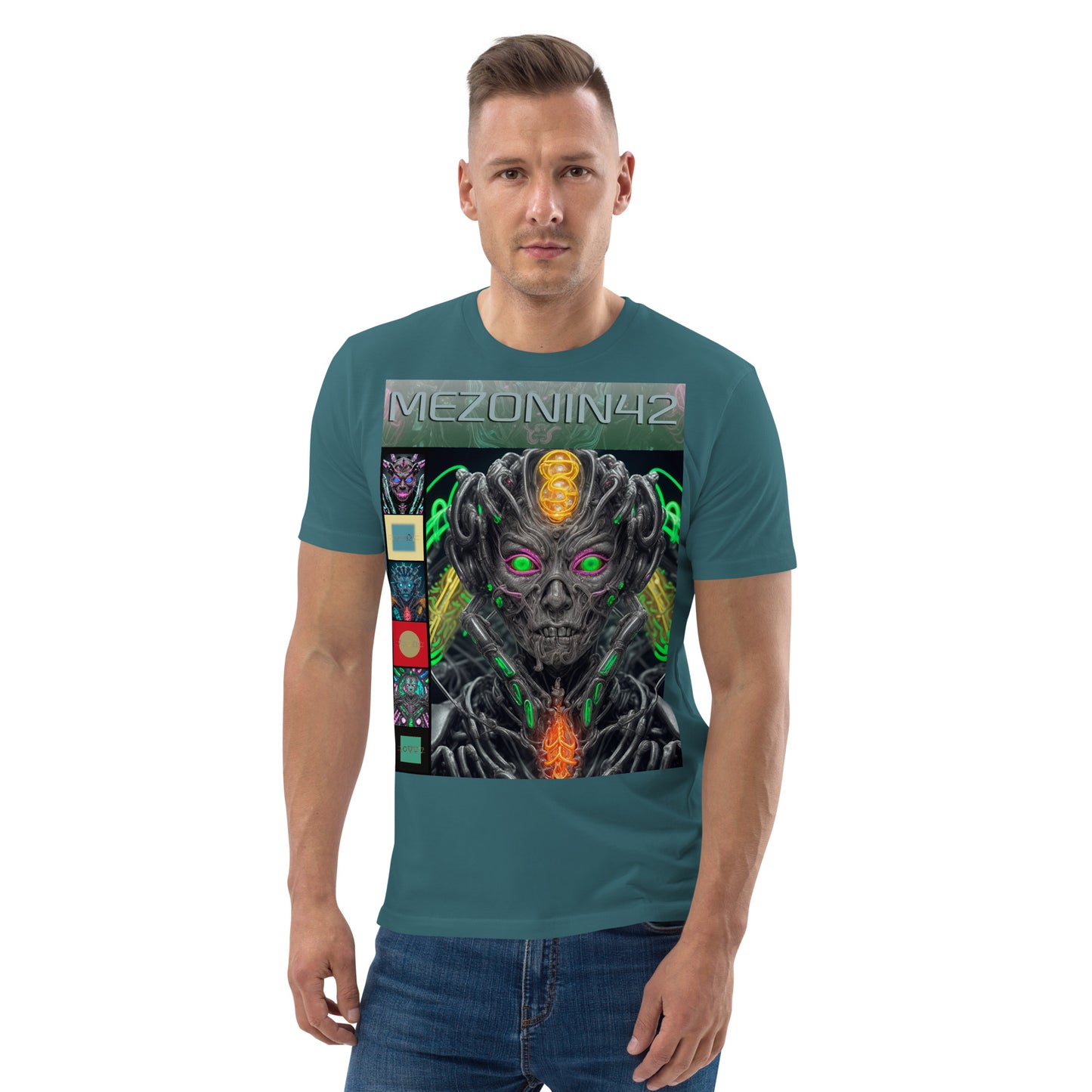 T-shirt unisex in cotone biologico. Collezione - MEZONIN 42, Design - ANDRBEL STUDIO