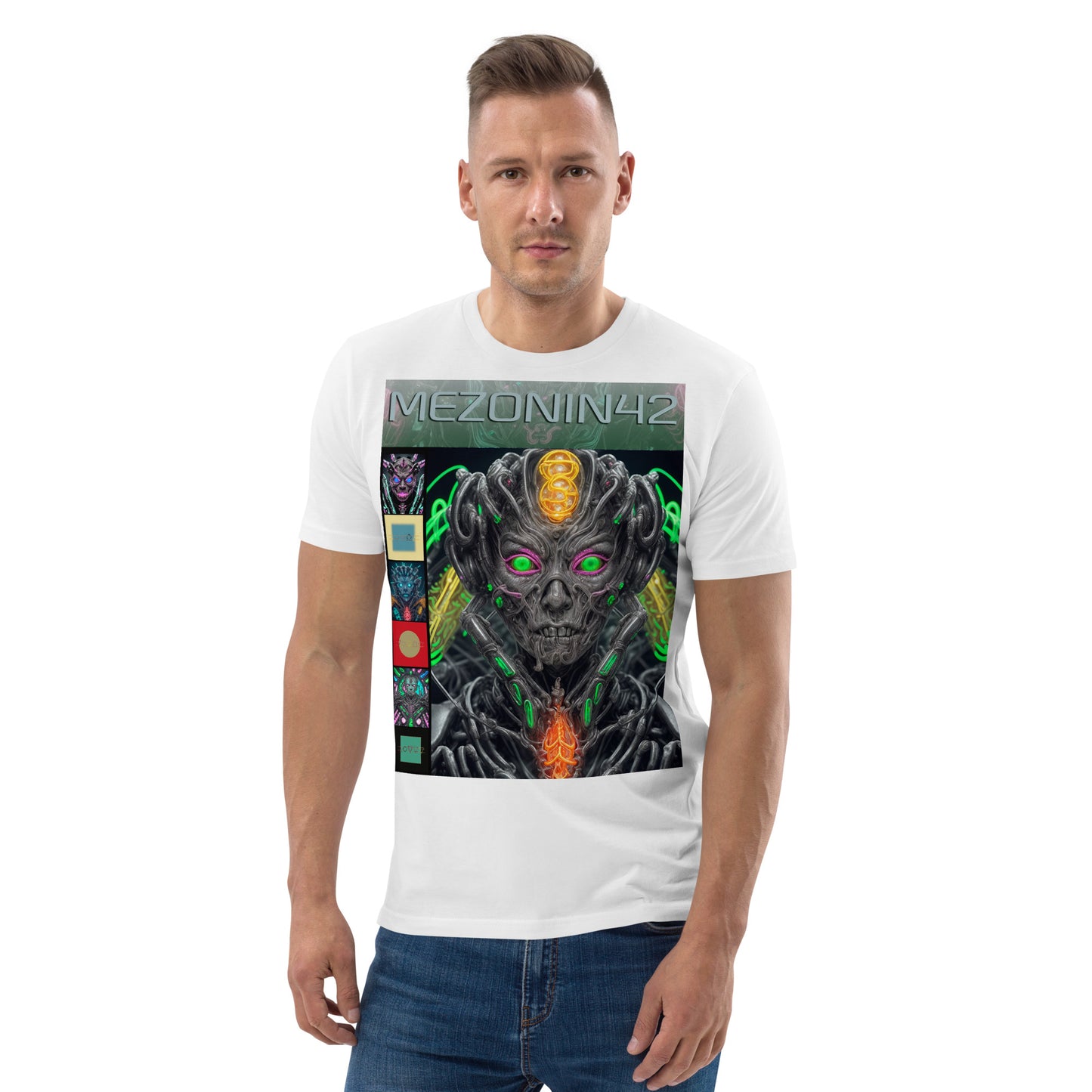 T-shirt unisex in cotone biologico. Collezione - MEZONIN 42, Design - ANDRBEL STUDIO