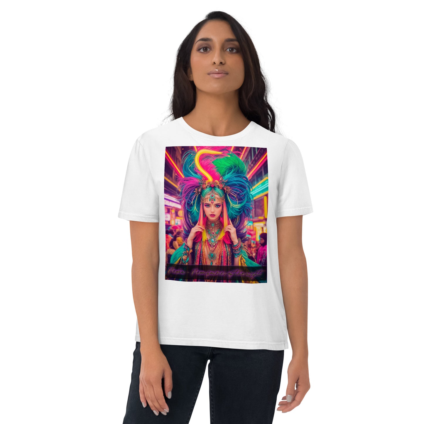 Unisex organic cotton t-shirt. Collection - Neoka-Neon fairies of the night, Design - ANDRBEL STUDIO