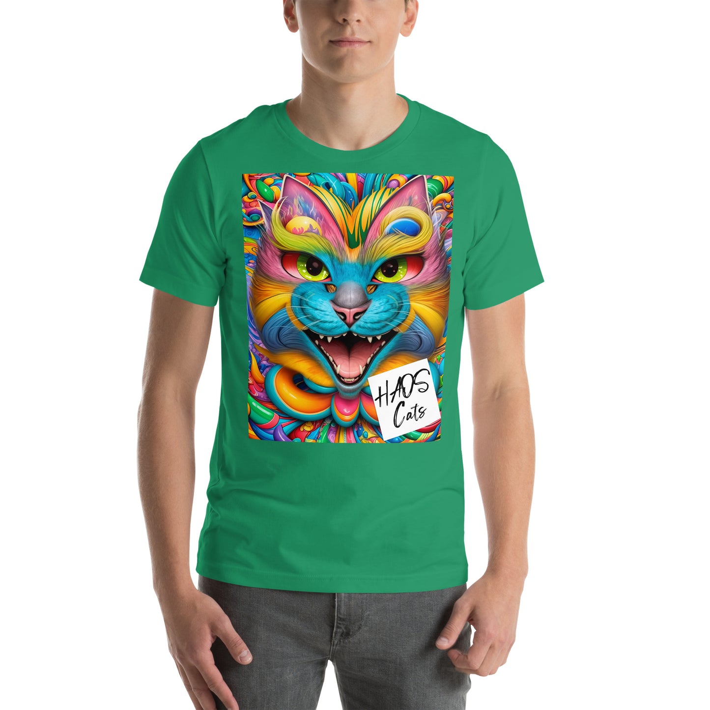 T-shirt unisex. Collezione - HAOS Cats, Design - ANDRBEL STUDIO