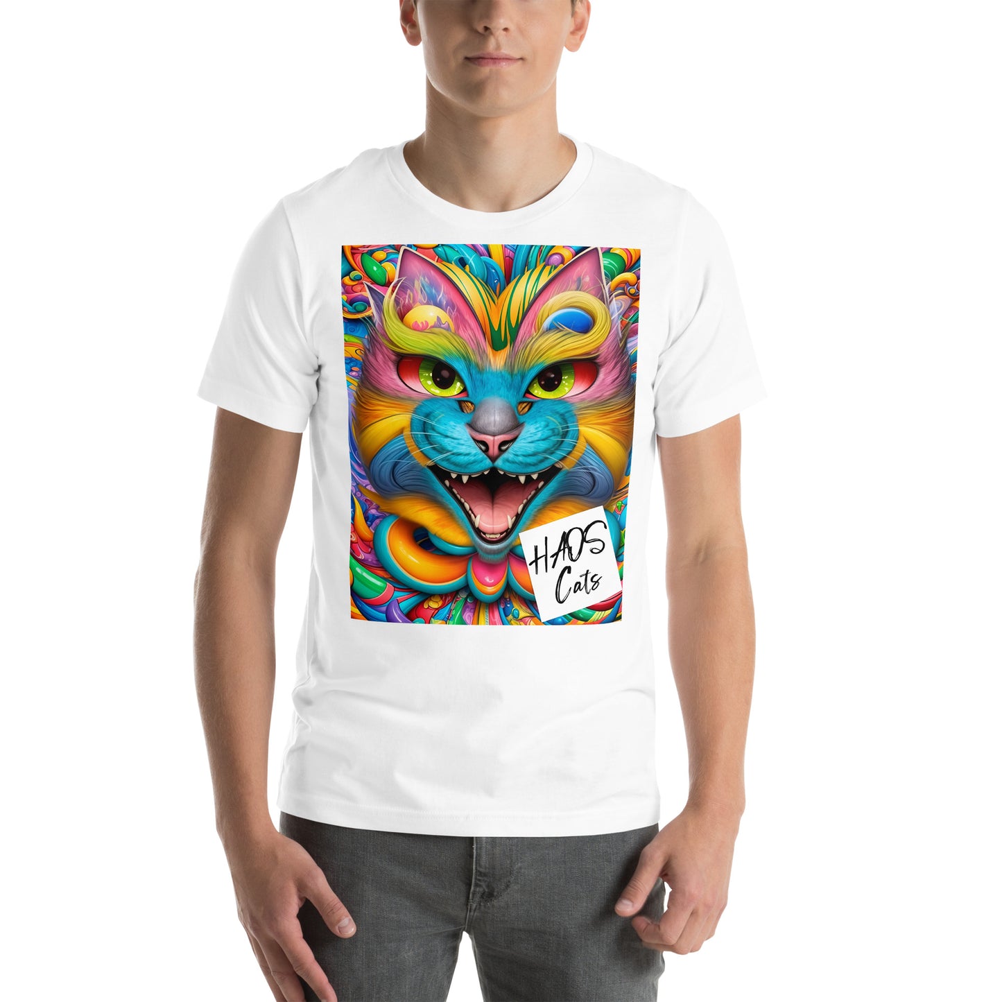 T-shirt unisex. Collezione - HAOS Cats, Design - ANDRBEL STUDIO