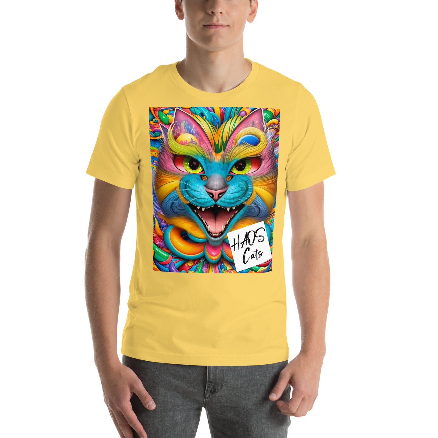 T-shirt unisex. Collezione - HAOS Cats, Design - ANDRBEL STUDIO