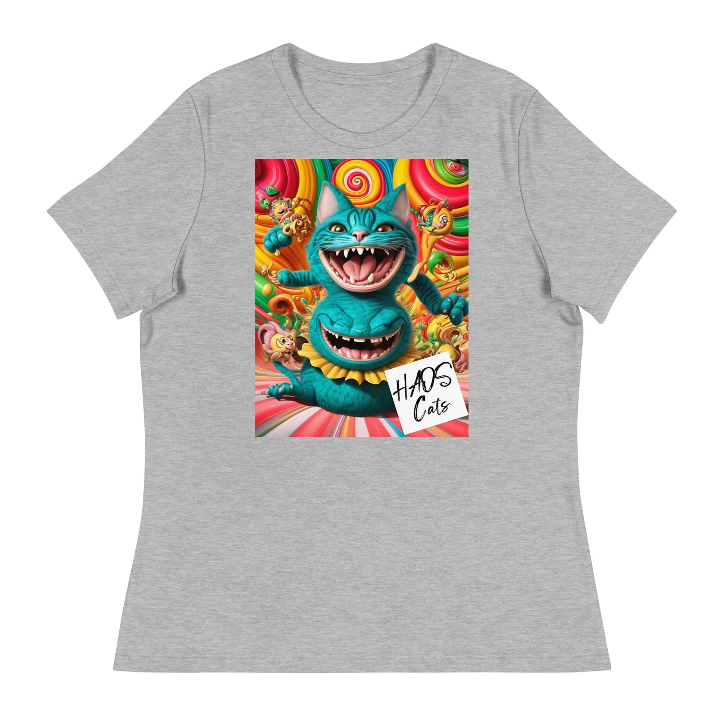 Women's Relaxed T-Shirt. Collection - HAOS Cats, Design - ANDRBEL STUDIO