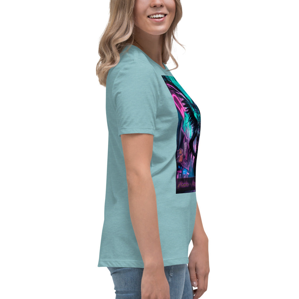 T-shirt rilassata da donna, Collezione - Neoka-Neon fate della notte, Design - ANDRBEL STUDIO