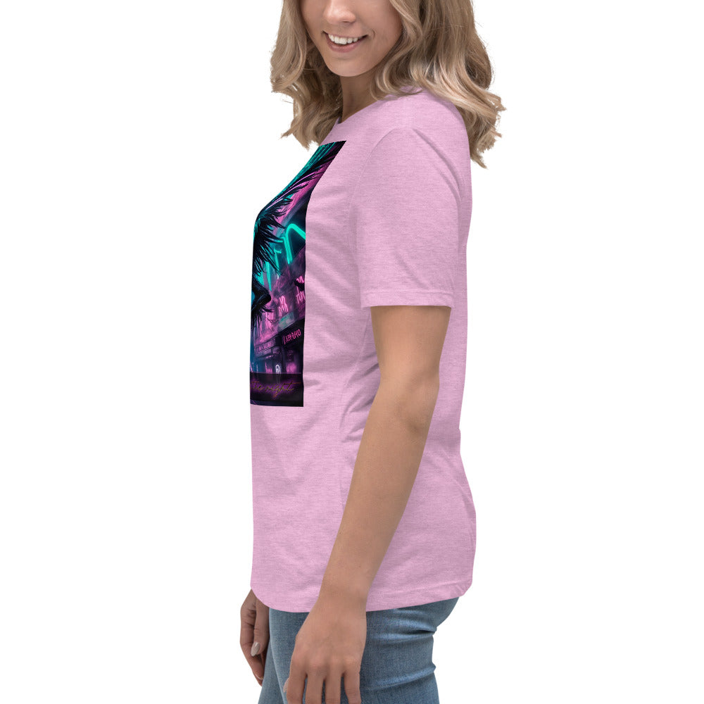 T-shirt rilassata da donna, Collezione - Neoka-Neon fate della notte, Design - ANDRBEL STUDIO