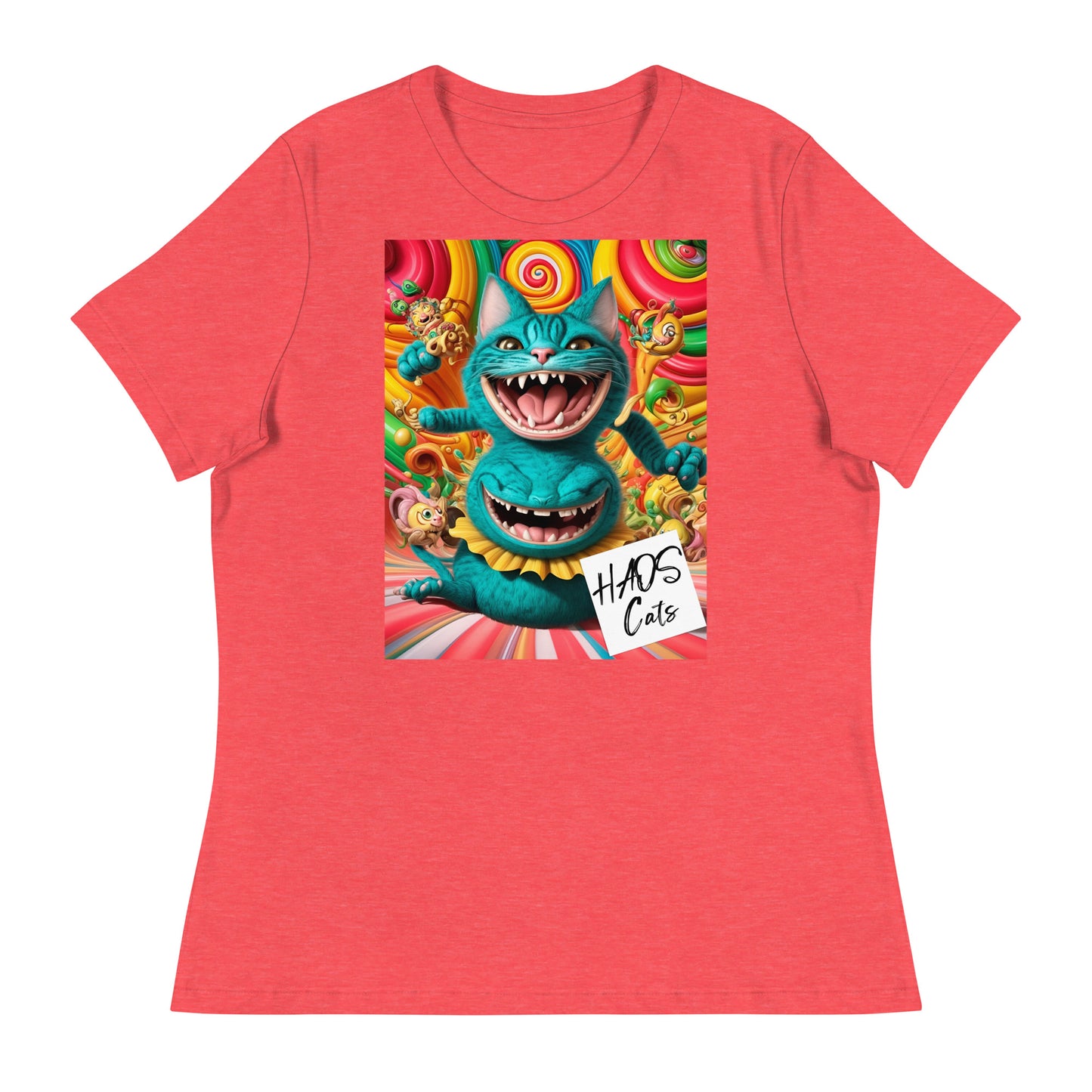Women's Relaxed T-Shirt. Collection - HAOS Cats, Design - ANDRBEL STUDIO