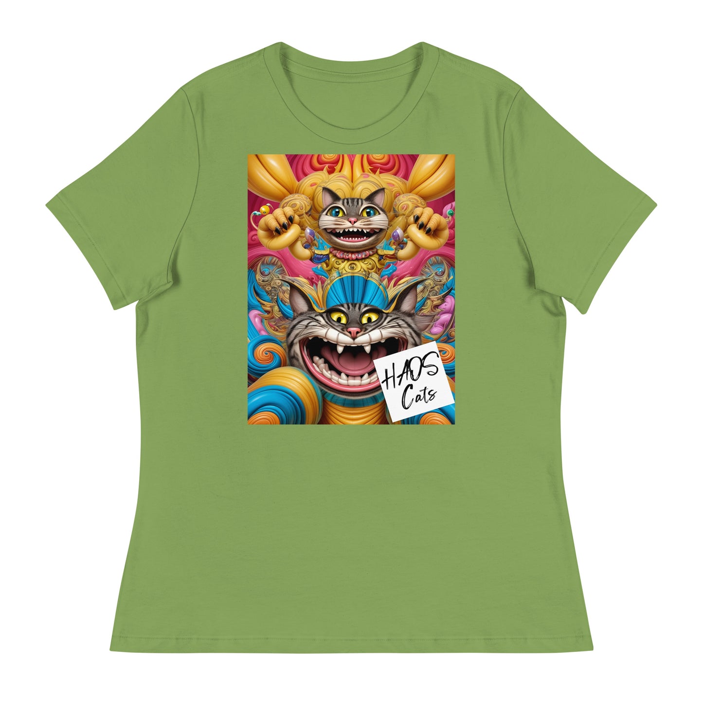 Women's Relaxed T-Shirt. Collection - HAOS Cats, Design - ANDRBEL STUDIO