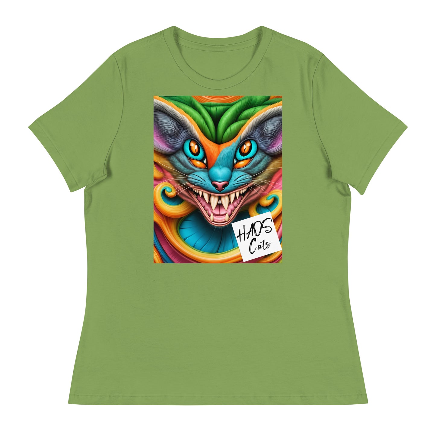 Women's Relaxed T-Shirt. Collection - HAOS Cats, Design - ANDRBEL STUDIO
