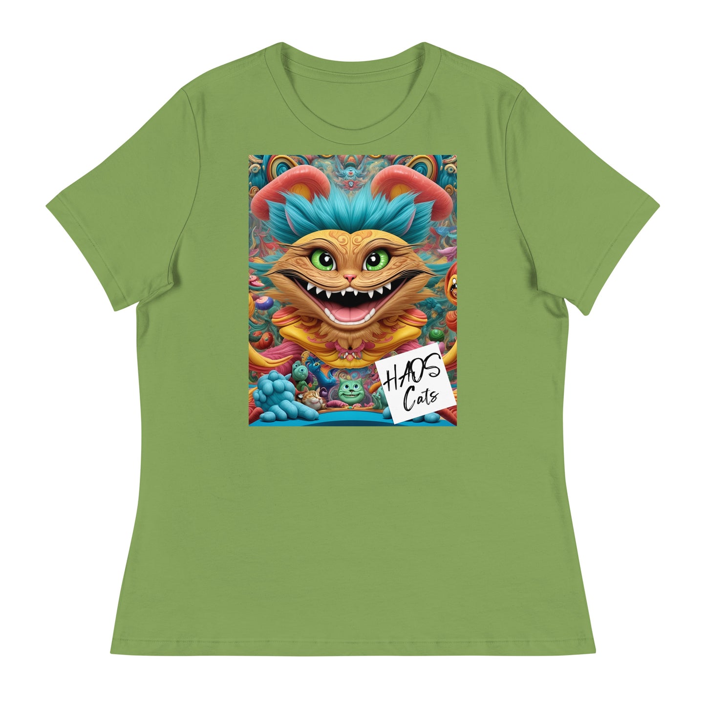 Women's Relaxed T-Shirt. Collection - HAOS Cats, Design - ANDRBEL STUDIO