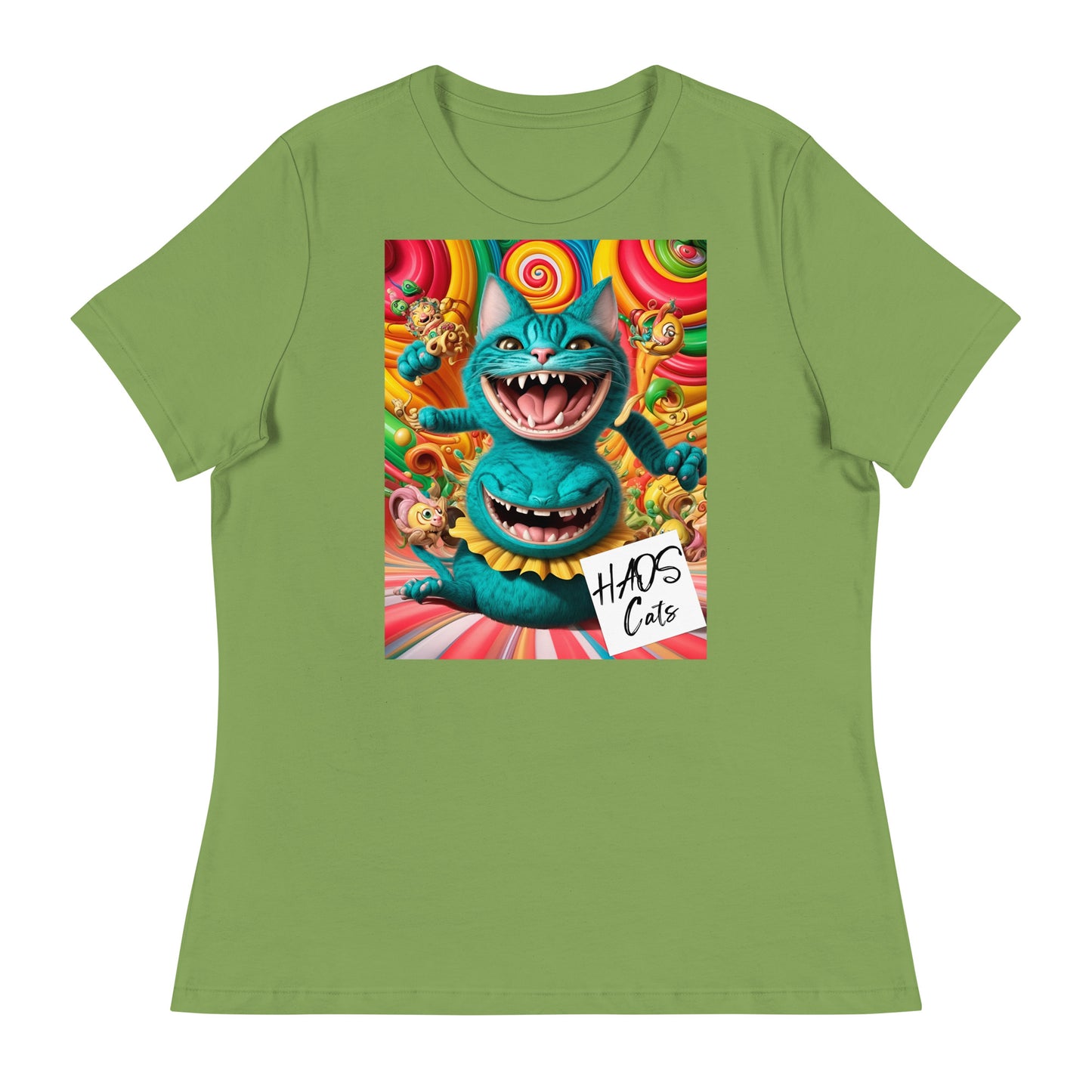 Women's Relaxed T-Shirt. Collection - HAOS Cats, Design - ANDRBEL STUDIO
