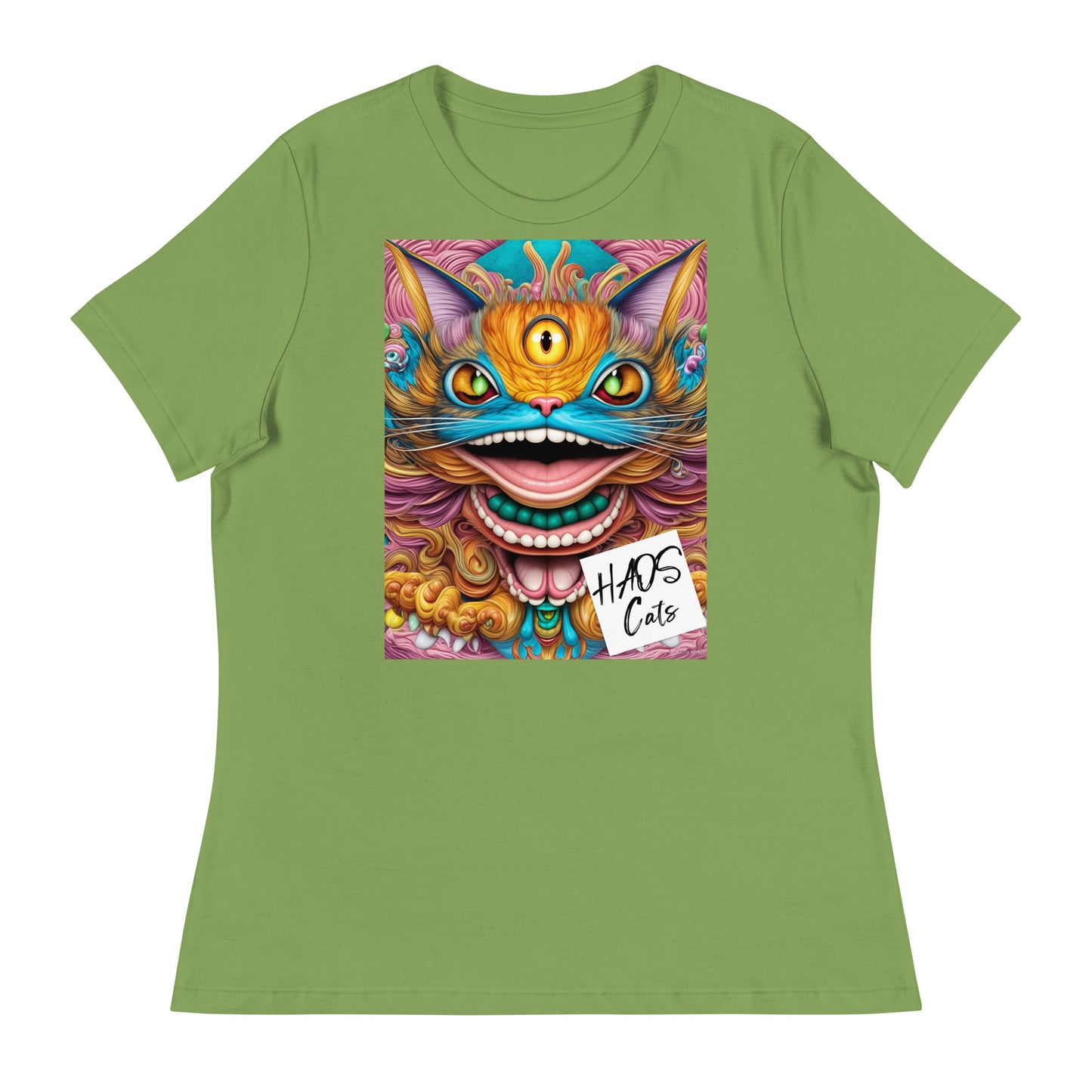 Women's Relaxed T-Shirt. Collection - HAOS Cats, Design - ANDRBEL STUDIO