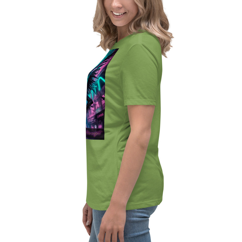 T-shirt rilassata da donna, Collezione - Neoka-Neon fate della notte, Design - ANDRBEL STUDIO