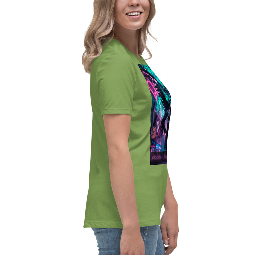 T-shirt rilassata da donna, Collezione - Neoka-Neon fate della notte, Design - ANDRBEL STUDIO