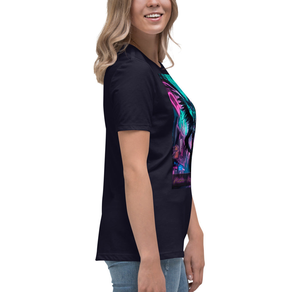 T-shirt rilassata da donna, Collezione - Neoka-Neon fate della notte, Design - ANDRBEL STUDIO