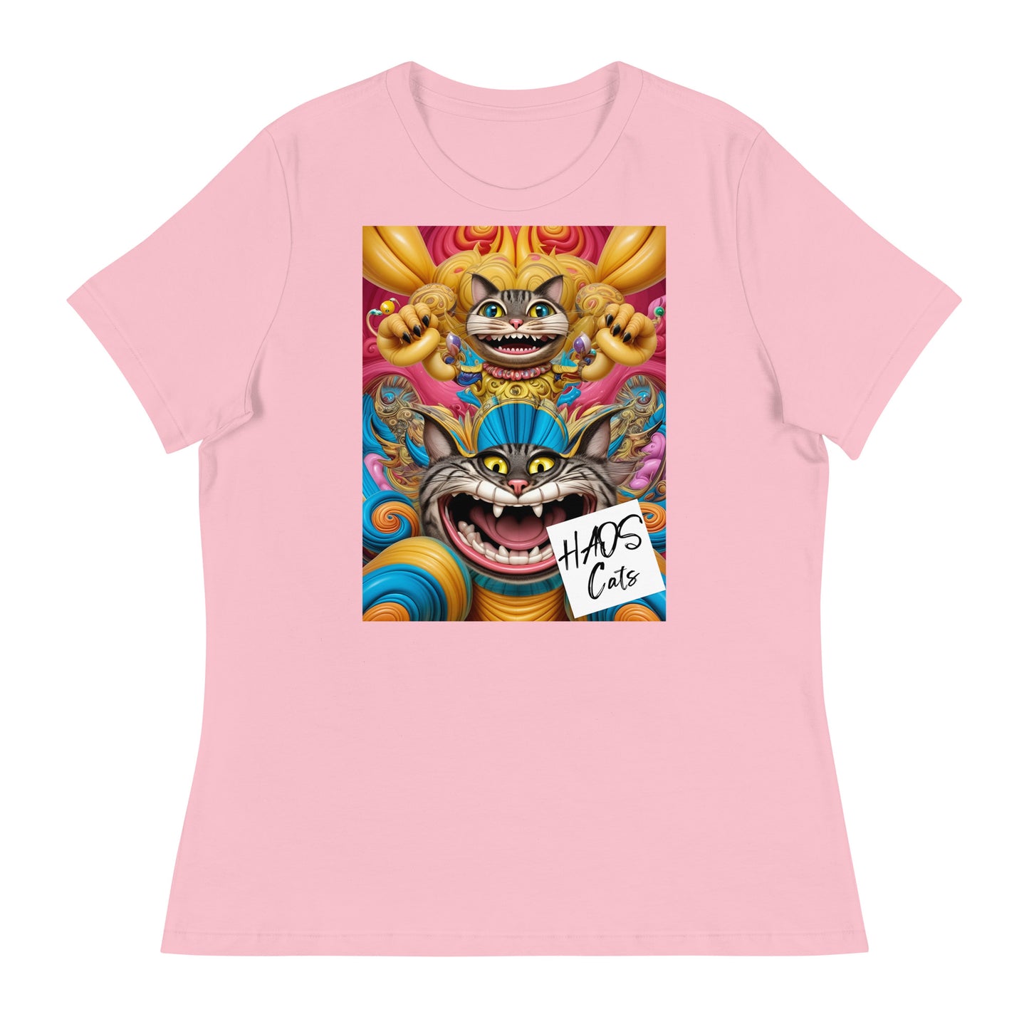 Women's Relaxed T-Shirt. Collection - HAOS Cats, Design - ANDRBEL STUDIO