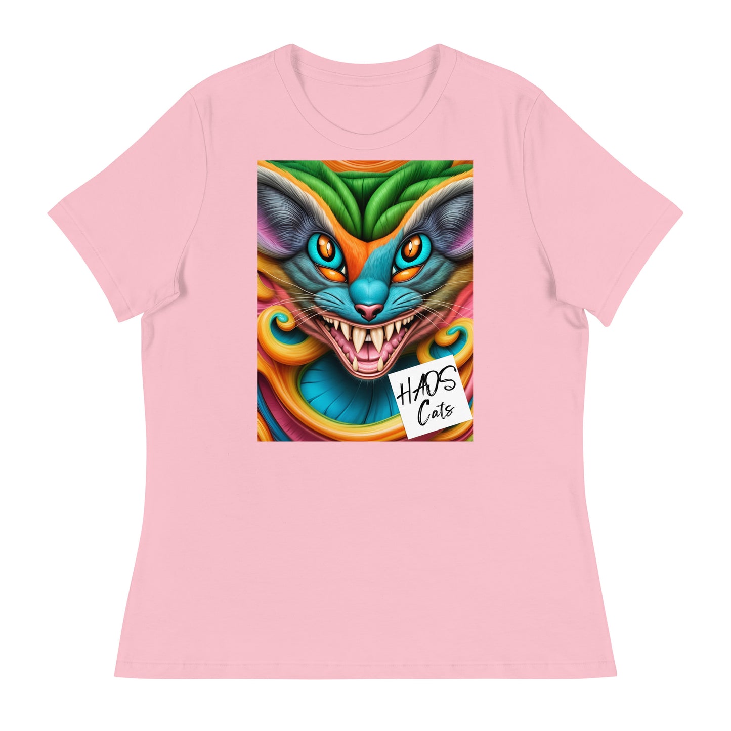 Women's Relaxed T-Shirt. Collection - HAOS Cats, Design - ANDRBEL STUDIO