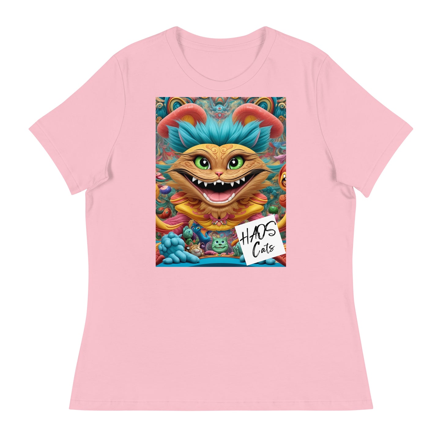 Women's Relaxed T-Shirt. Collection - HAOS Cats, Design - ANDRBEL STUDIO