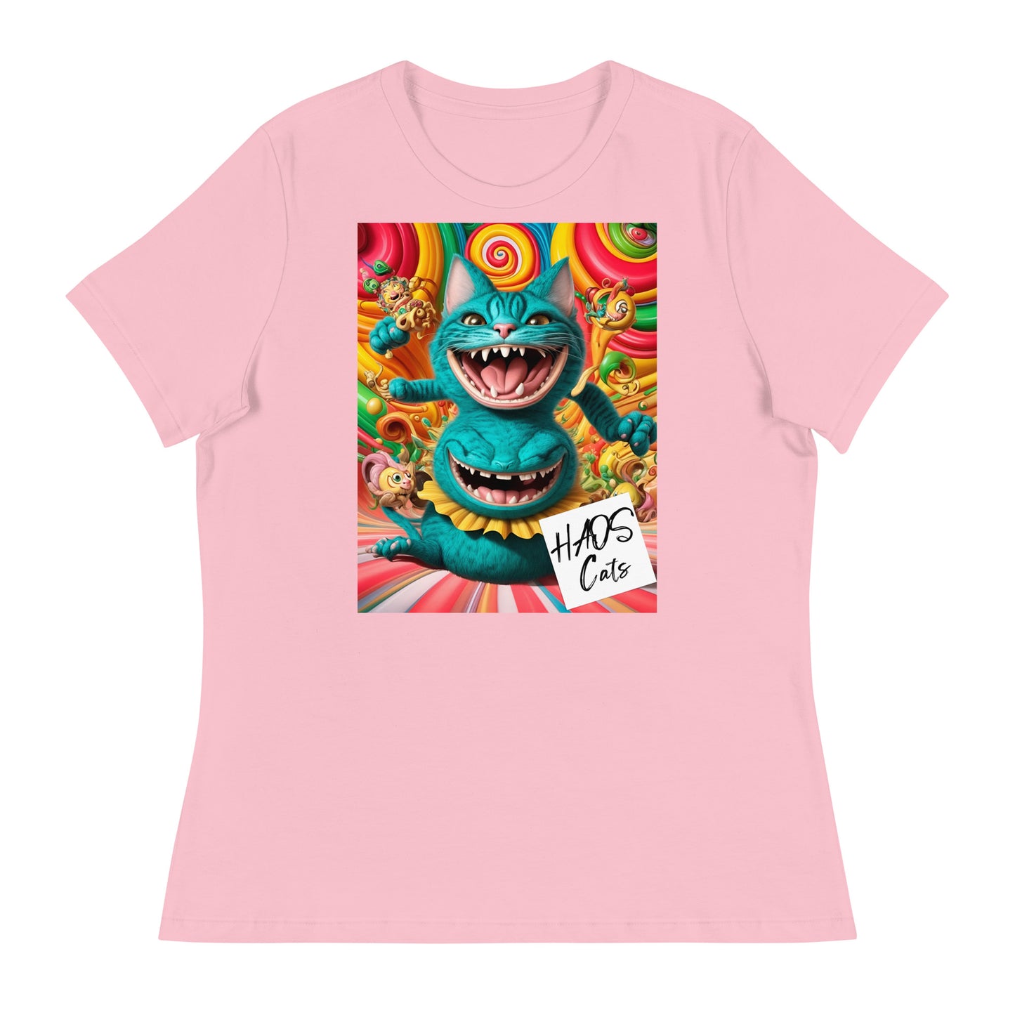 Women's Relaxed T-Shirt. Collection - HAOS Cats, Design - ANDRBEL STUDIO