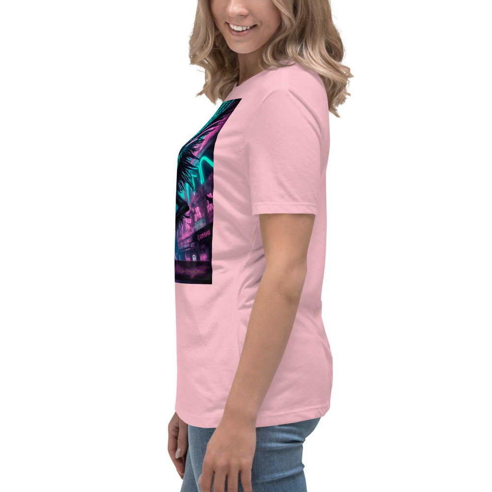 T-shirt rilassata da donna, Collezione - Neoka-Neon fate della notte, Design - ANDRBEL STUDIO