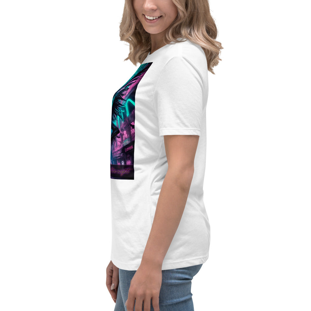 T-shirt rilassata da donna, Collezione - Neoka-Neon fate della notte, Design - ANDRBEL STUDIO