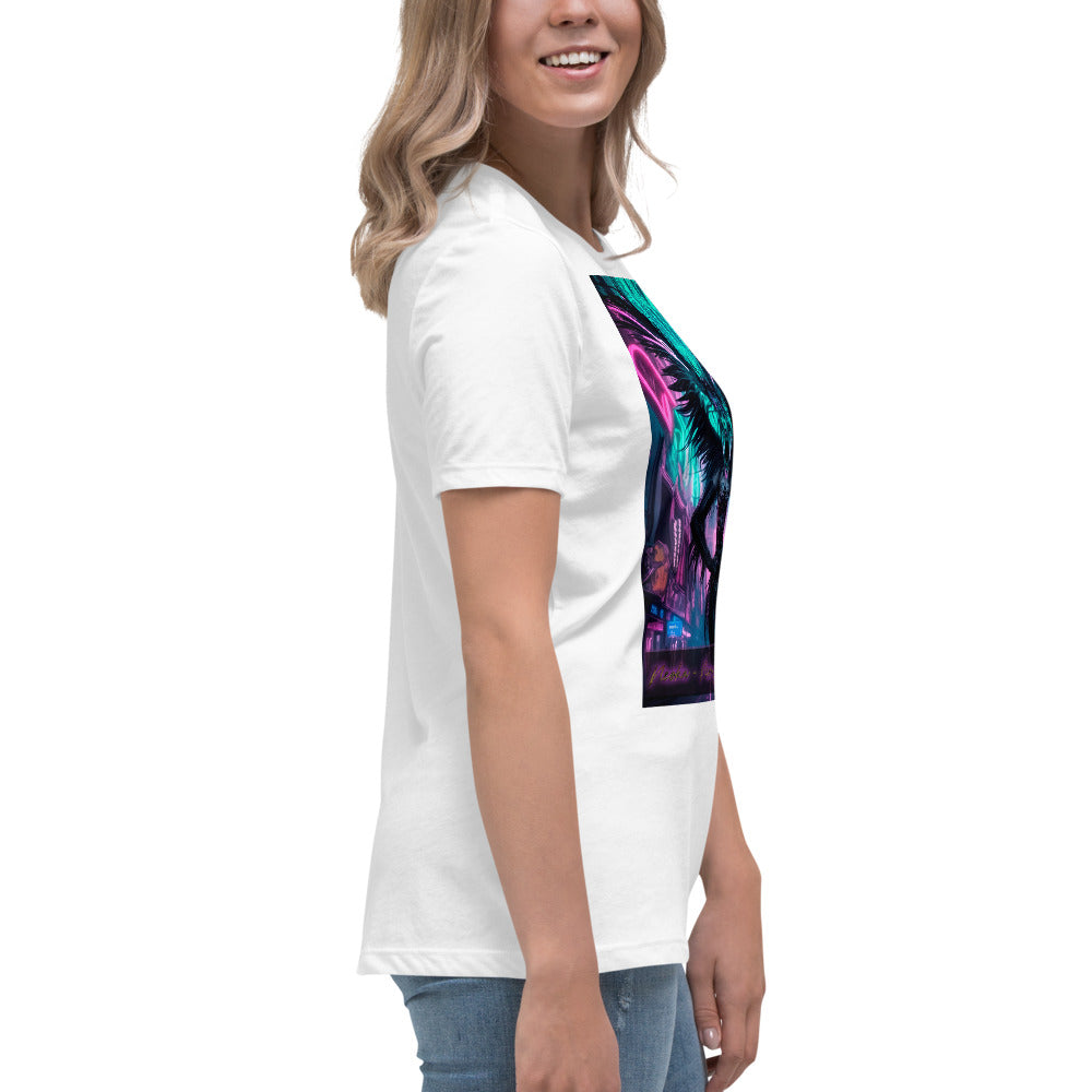 T-shirt rilassata da donna, Collezione - Neoka-Neon fate della notte, Design - ANDRBEL STUDIO