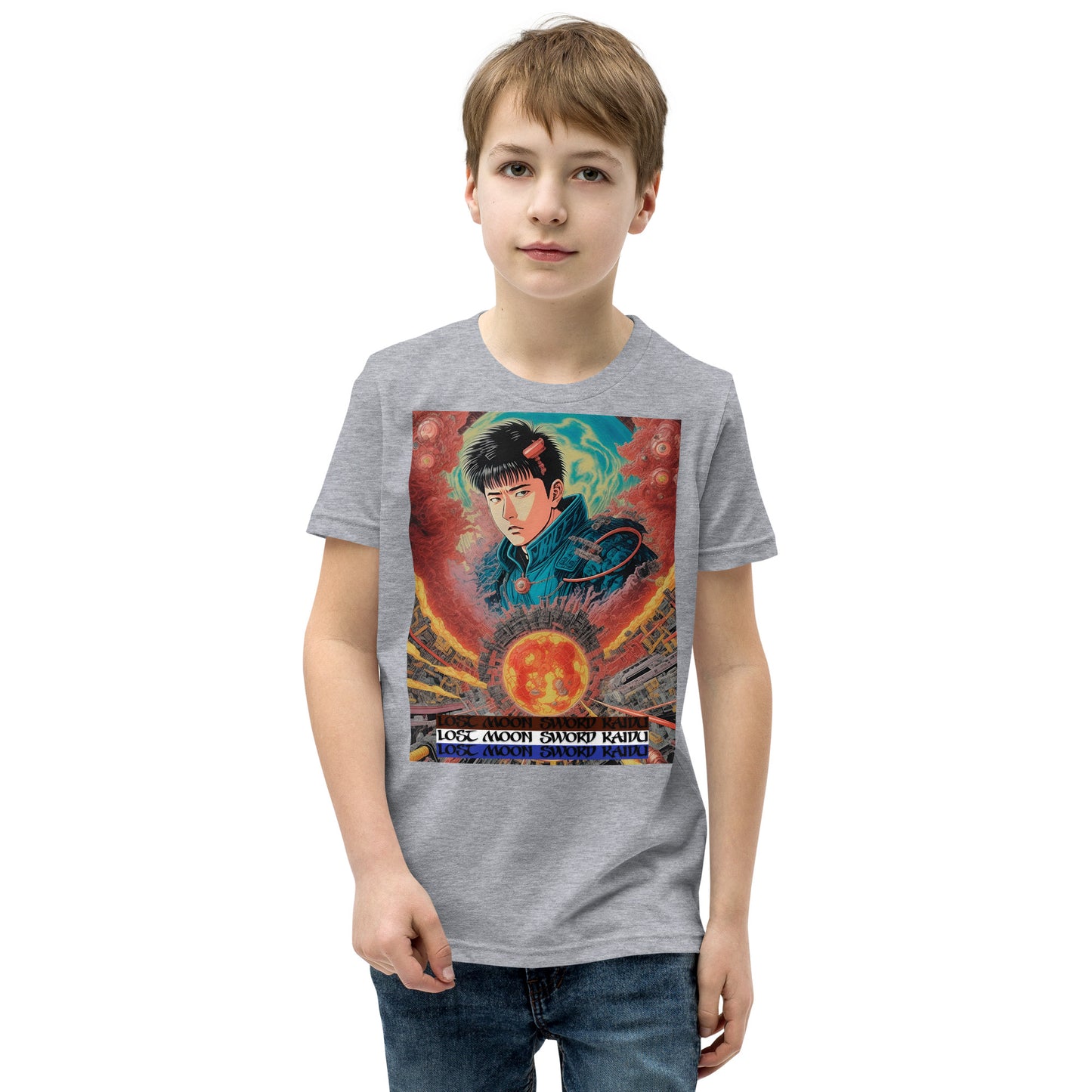 Youth Short Sleeve T-Shirt. Collection - Lost Moon Sword Kaidu, Design - ANDRBEL STUDIO
