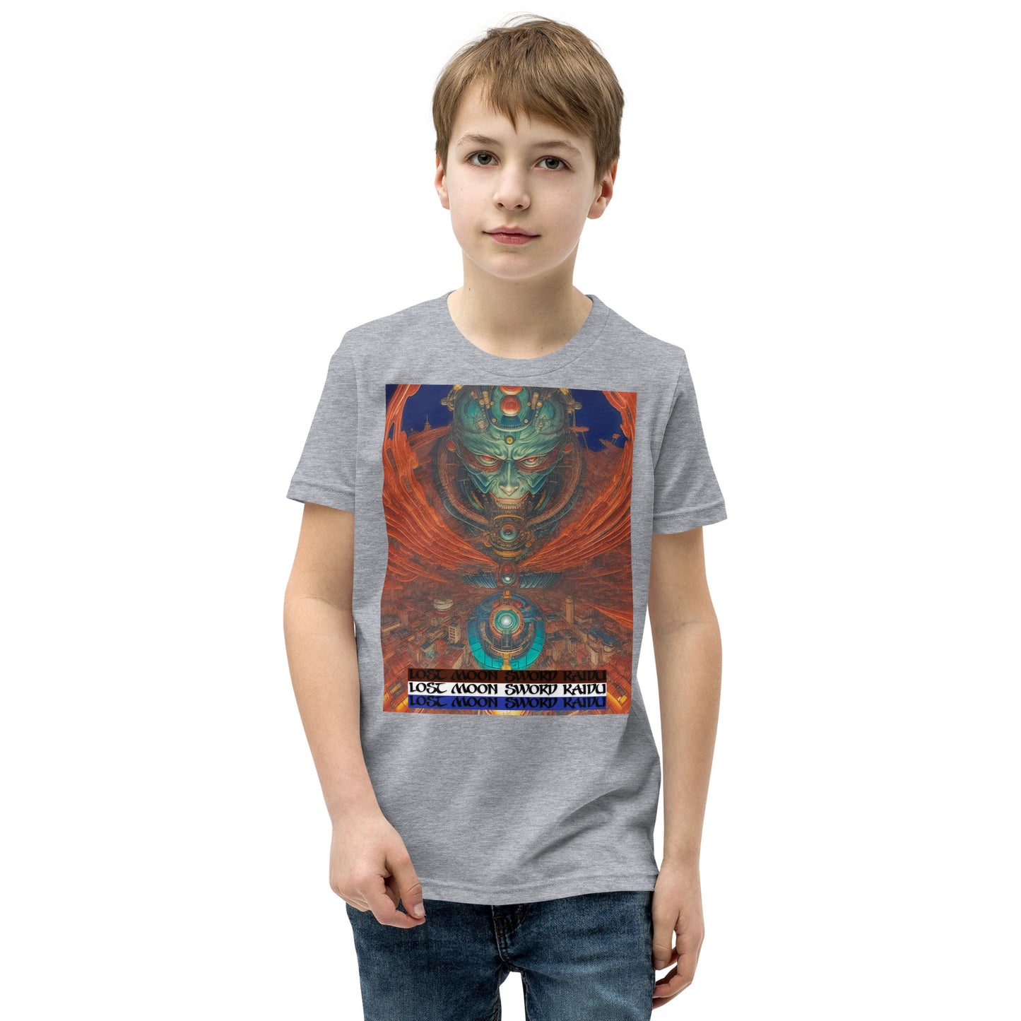 Youth Short Sleeve T-Shirt. Collection - Lost Moon Sword Kaidu, Design - ANDRBEL STUDIO